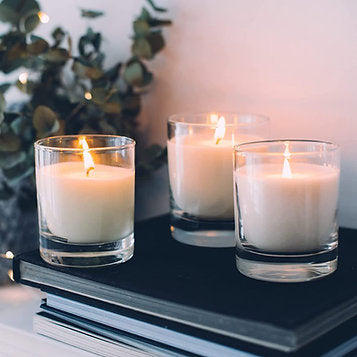 Berry Blast 100% Natural Soy Wax Votive Candles – Set of 3 Glass Jars