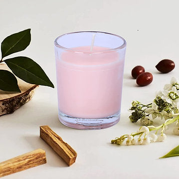 White Sage 100% Natural Soy Wax Votive Candles – Set of 3 Glass Jars