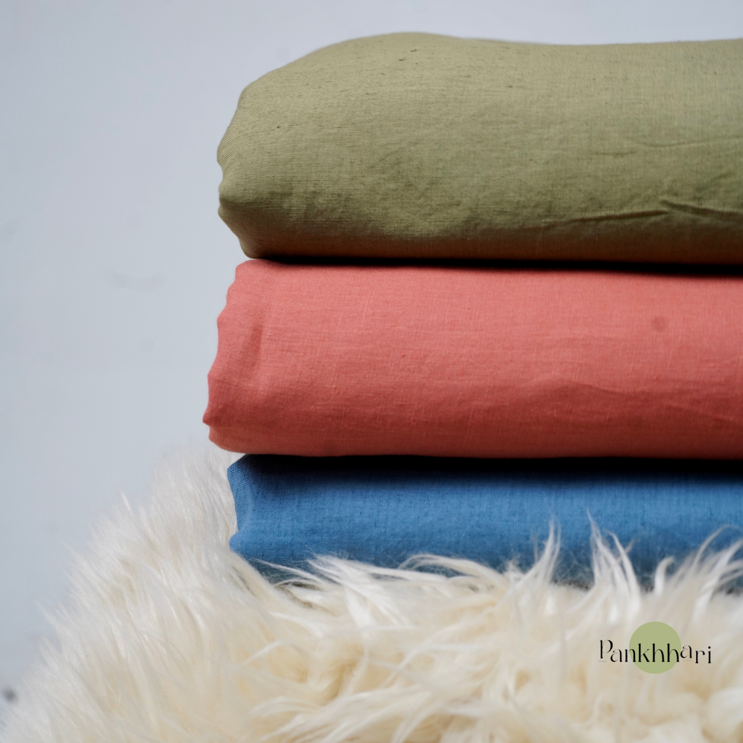 100% Pure Linen King Size Bed sheet - Rust