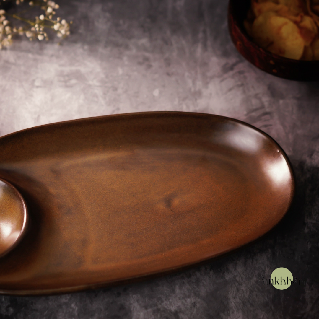 Sienna Serveware Chip & Dip Platter