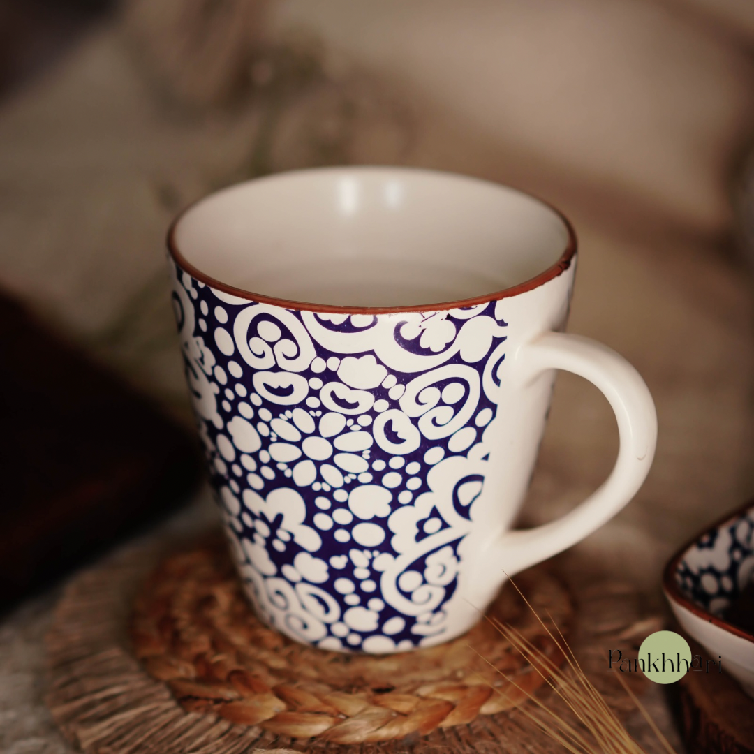 Hand painted Blue Mug (350 ml)