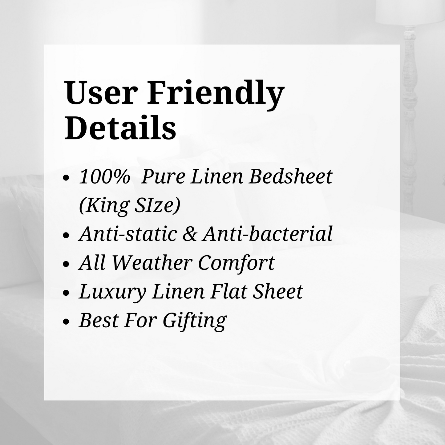100% Pure Linen King Size Bed sheet - Rust
