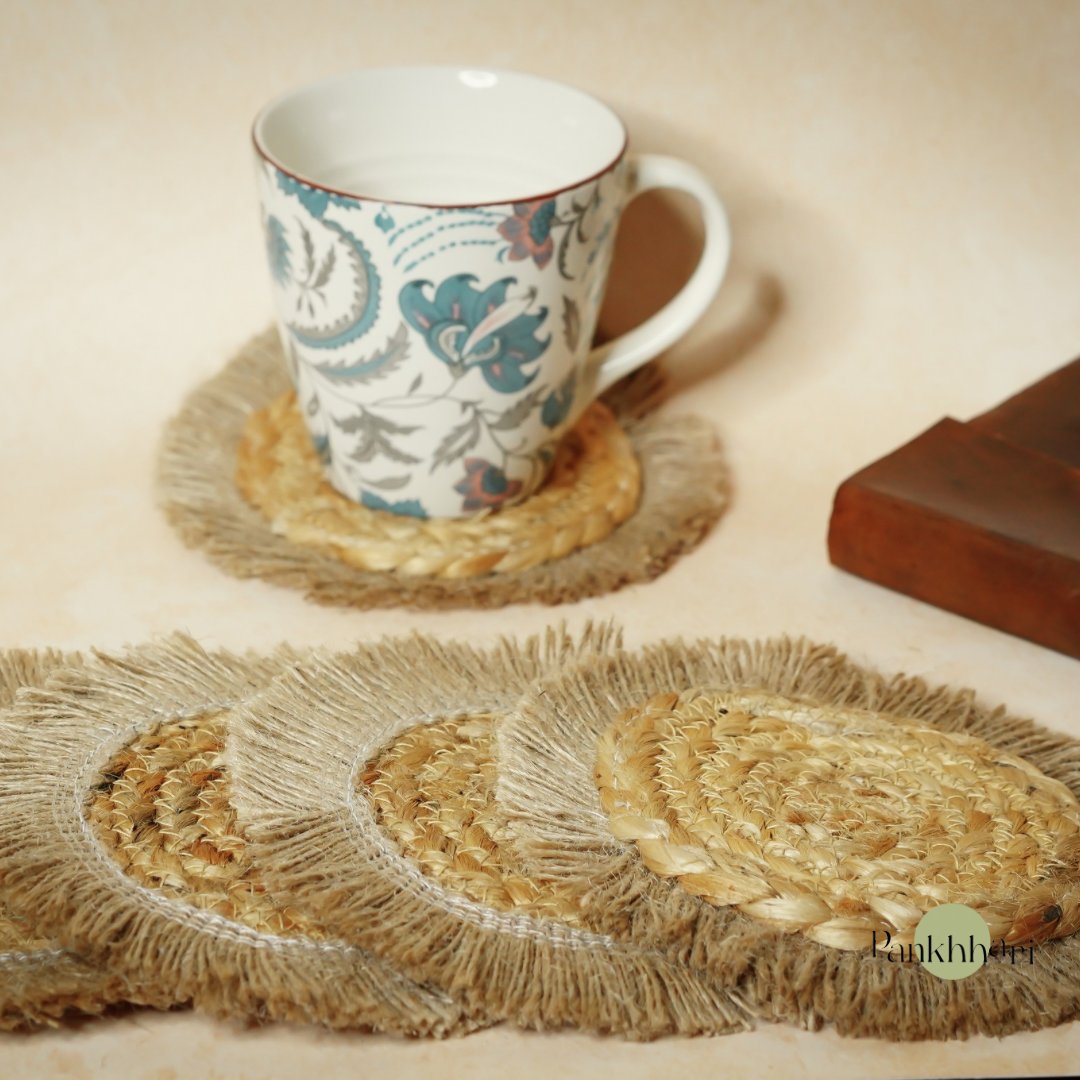 Fringe Round Coaster Set of 6 - 15cm