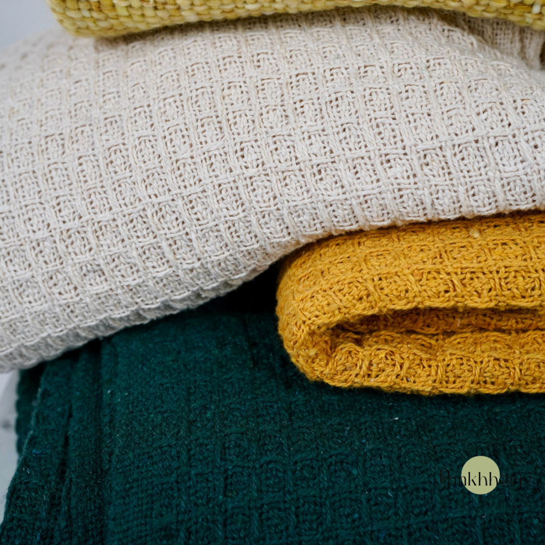 Green Waffle Throw