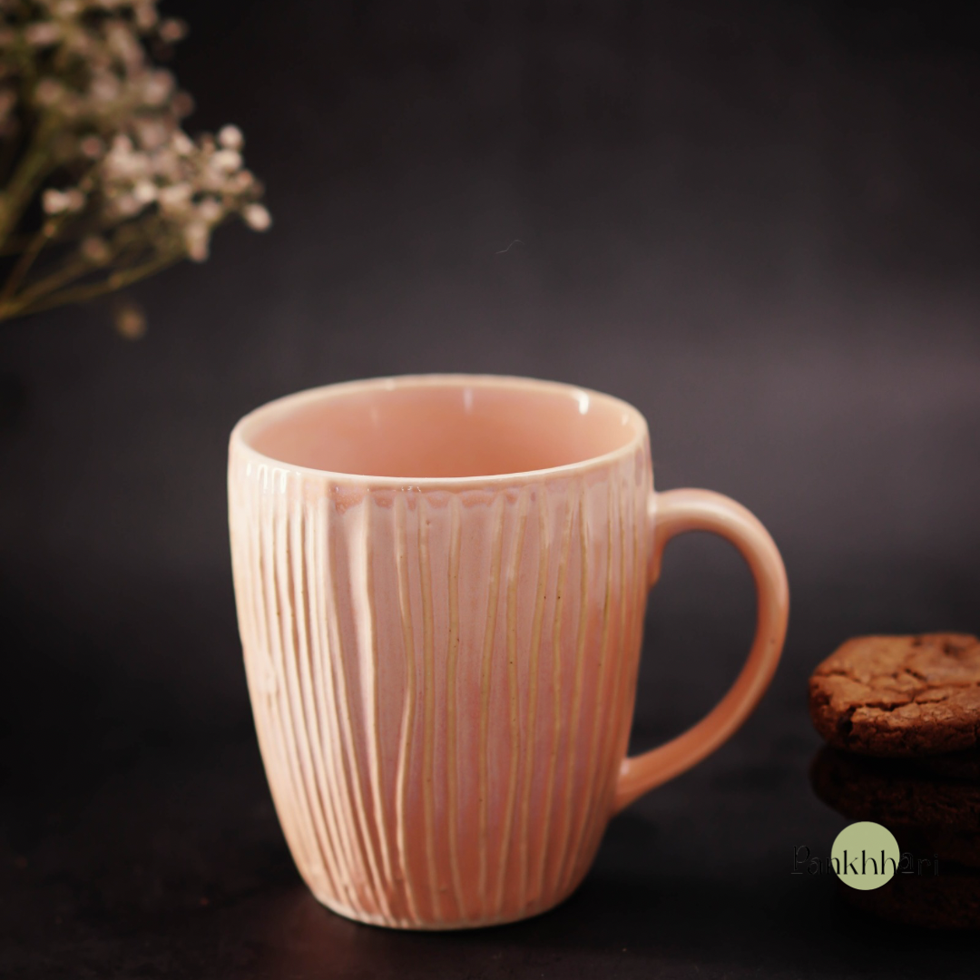 Handcrafted Glossy Pink Mug (300 ml)