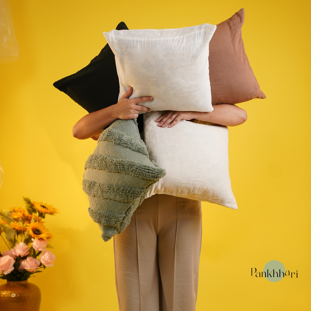 Bohomeian Tufted Green Cushion
