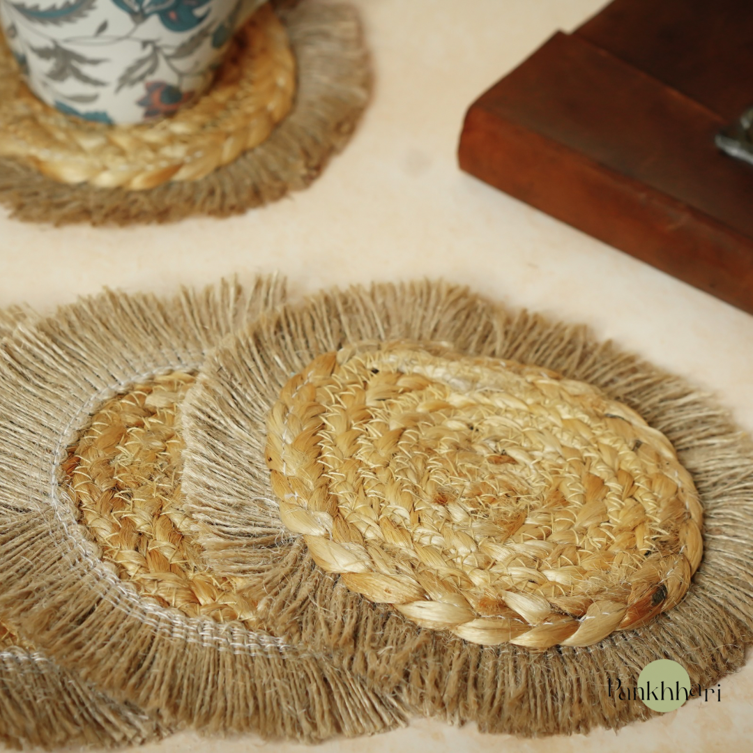 Fringe Round Coaster Set of 6 - 15cm