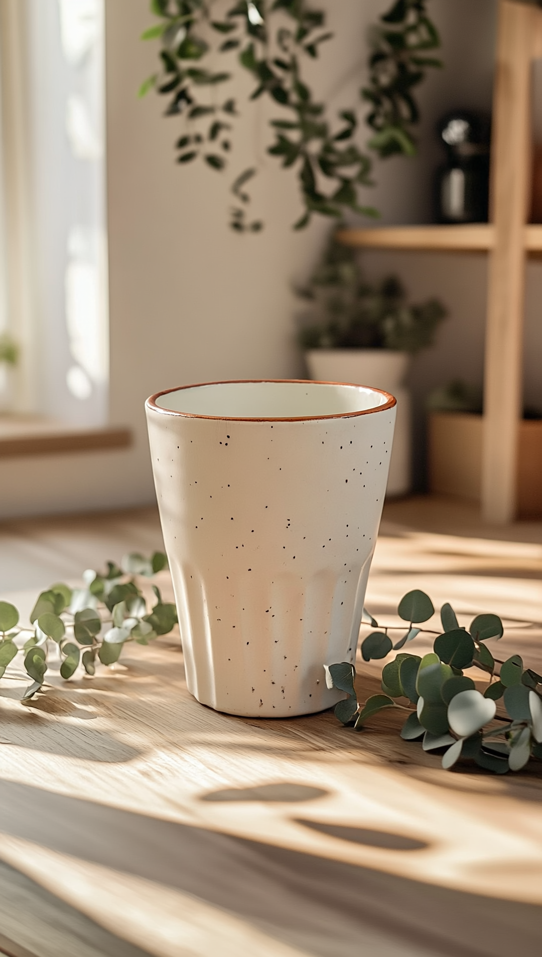 Kullad Ceramic Drinking Glass – Handcrafted Clay-Inspired Water & Tea Cup (Set of 2)