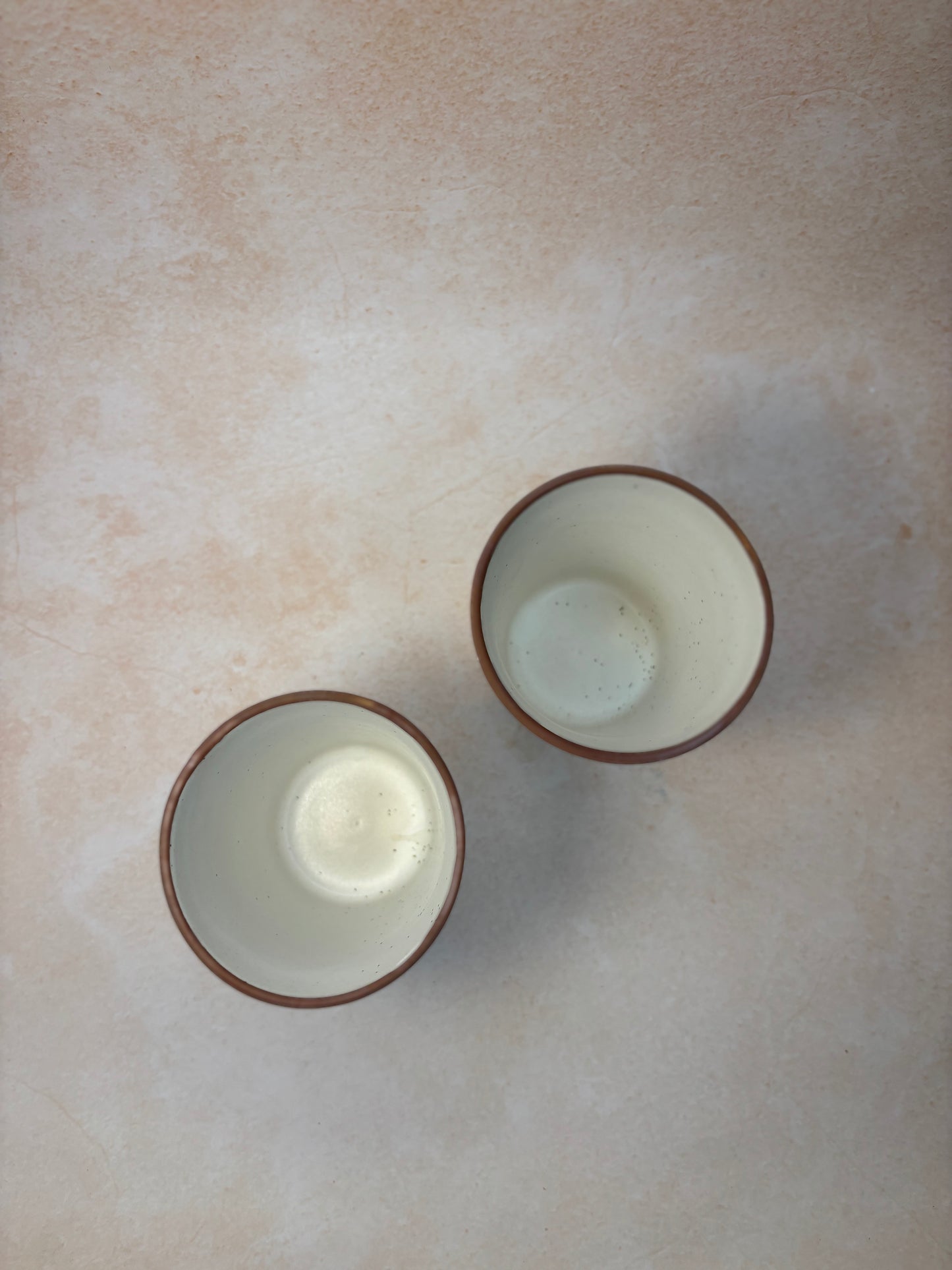 Kullad Ceramic Drinking Glass – Handcrafted Clay-Inspired Water & Tea Cup (Set of 2)