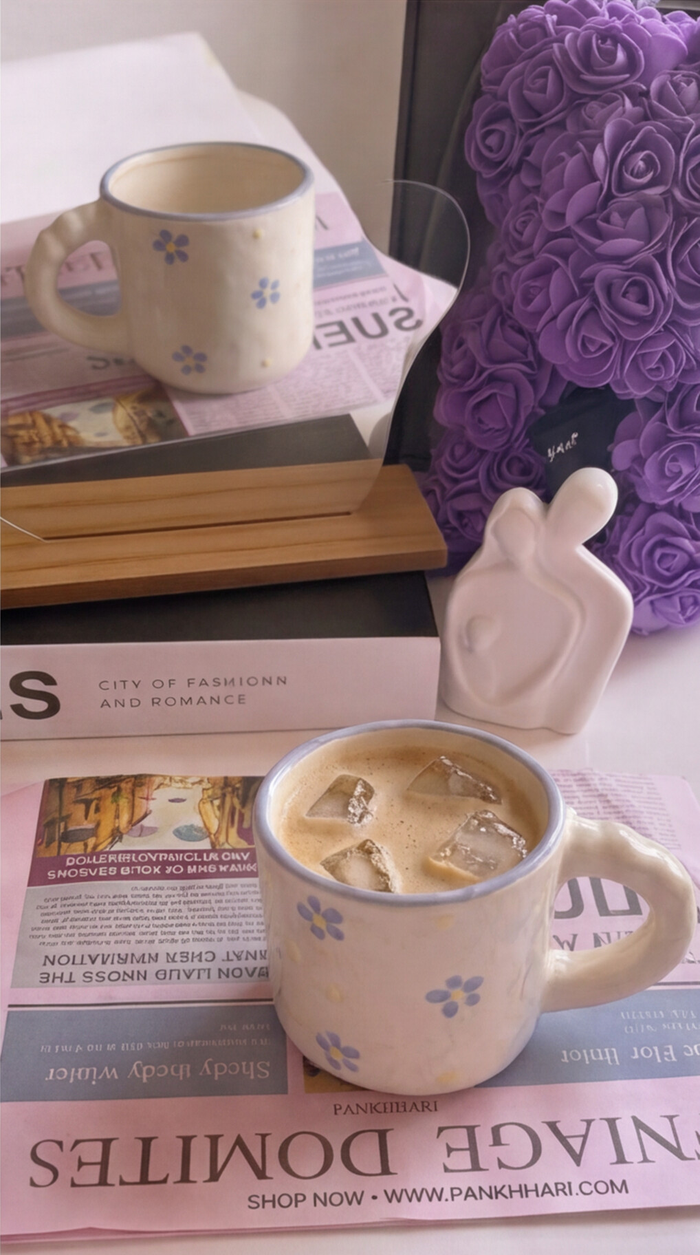 Bloom Ceramic Coffee Mug – Microwave, Dishwasher & Freezer Safe | Tea & Coffee Mug for Hot & Cold Drinks | Pankhhari