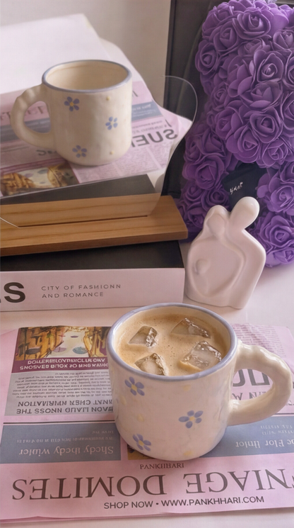 Bloom Ceramic Coffee Mug – Microwave, Dishwasher & Freezer Safe | Tea & Coffee Mug for Hot & Cold Drinks | Pankhhari