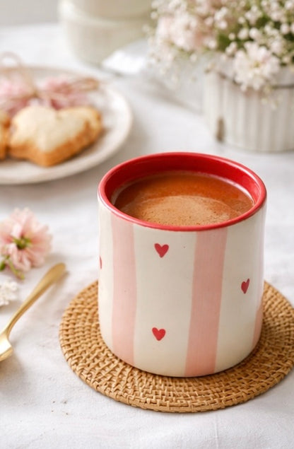 Sweetheart Handcrafted Ceramic Cup | Tea, Coffee & Tumbler Style Cup