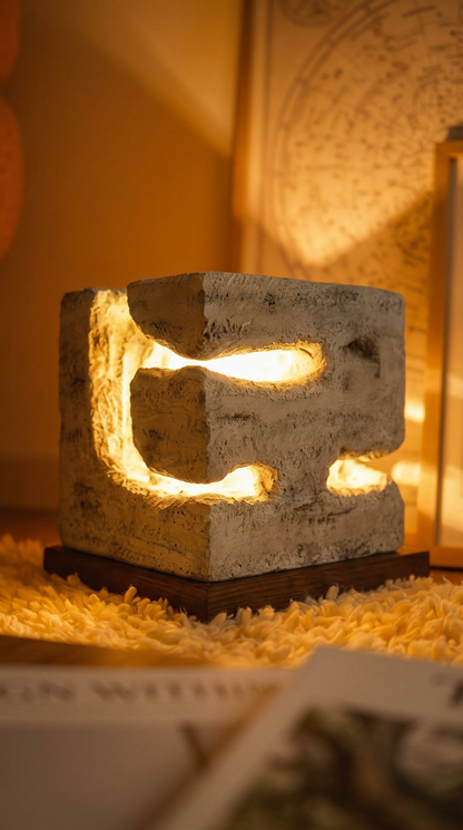 Modern Rock Cube Table Lamp