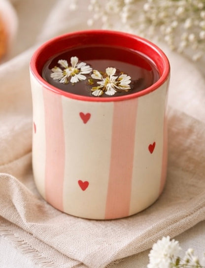 Sweetheart Handcrafted Ceramic Cup | Tea, Coffee & Tumbler Style Cup