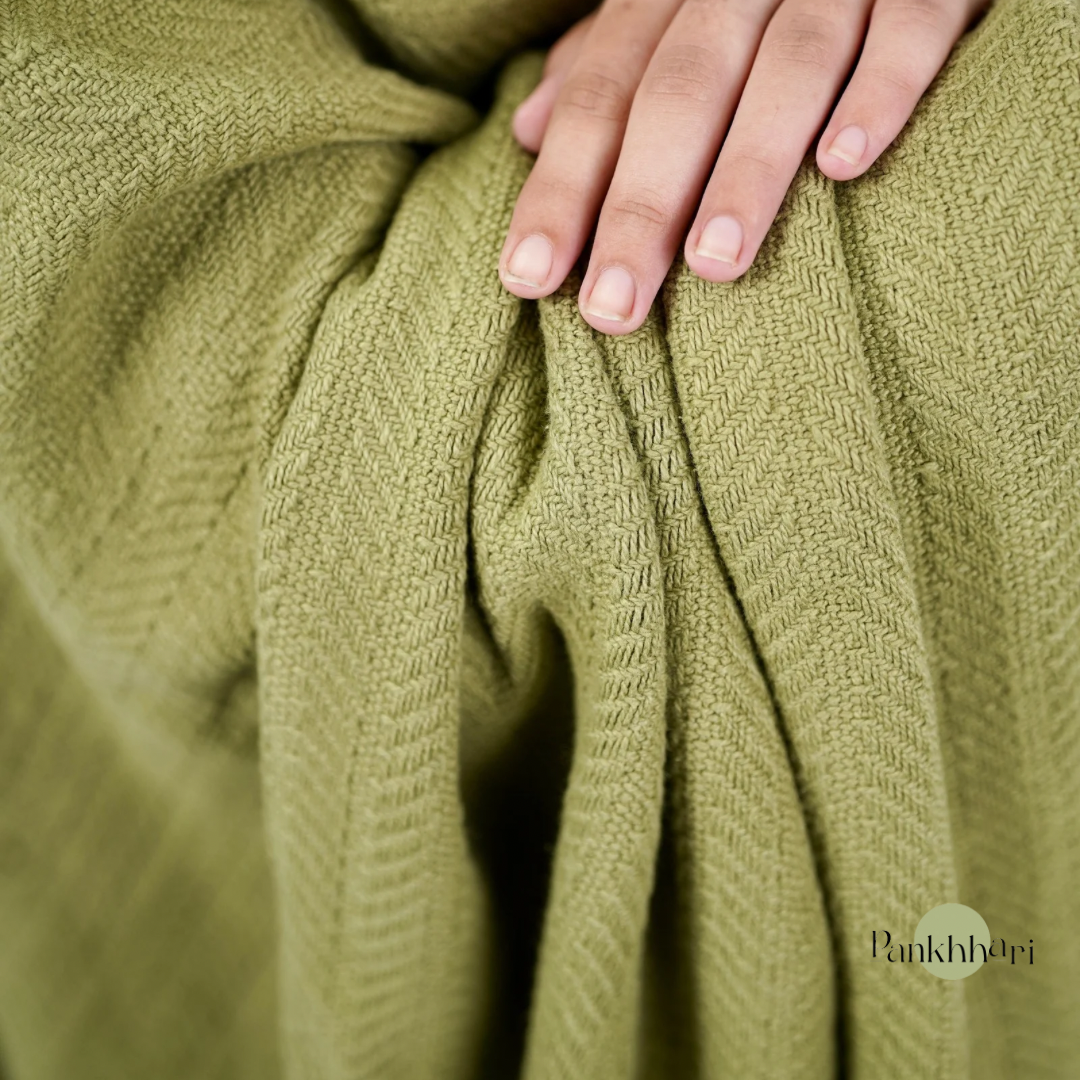 Green Luxury Knit Throw