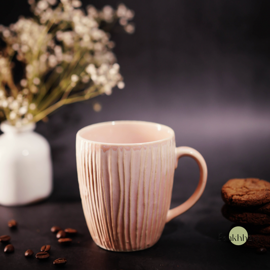Handcrafted Glossy Pink Mug (300 ml)