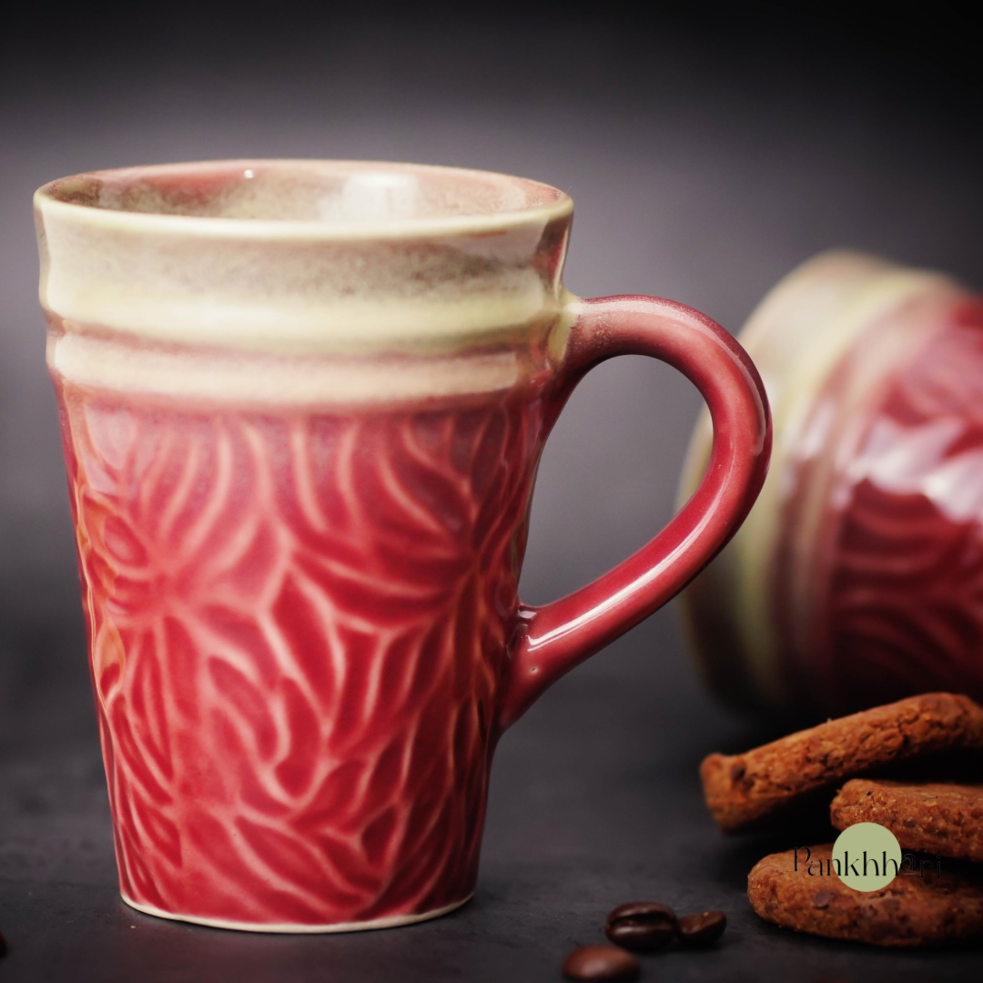 Embossed Pottery Tall Mug (250 ml)