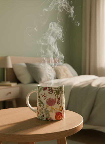 Baggecha Mug – Handcrafted Floral Ceramic Mug by Pankhhari