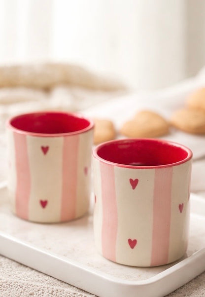 Sweetheart Handcrafted Ceramic Cup | Tea, Coffee & Tumbler Style Cup