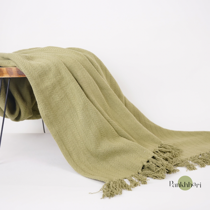 Green Luxury Knit Throw