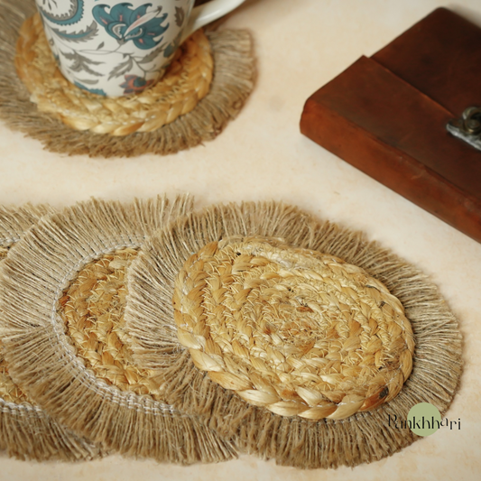 Fringe Round Coaster Set of 6 - 15cm