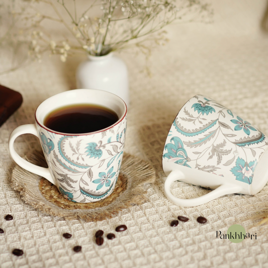 Madhuban Mug – Handcrafted Floral Ceramic Coffee & Tea Cup