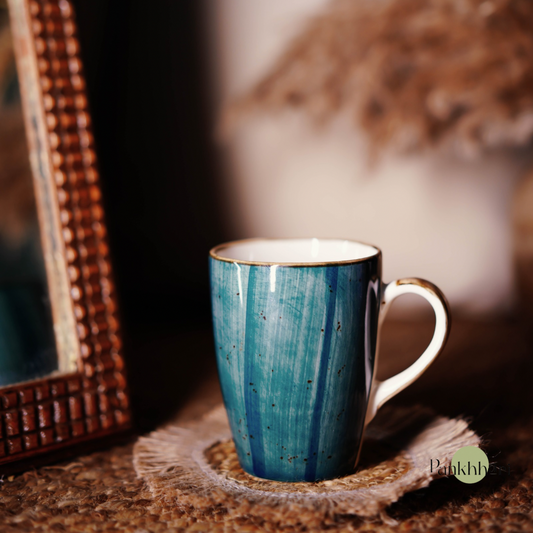 Hand painted Blue Floral Mug (350 ml)