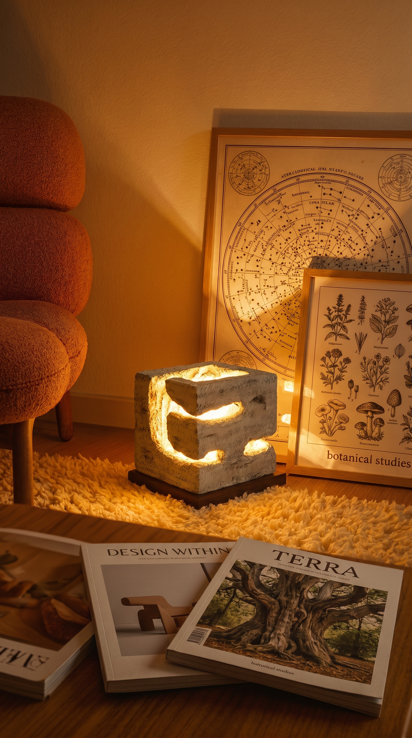 Cube table lamp detail – sustainable 10x10 inch handmade lamp by Pankhhari