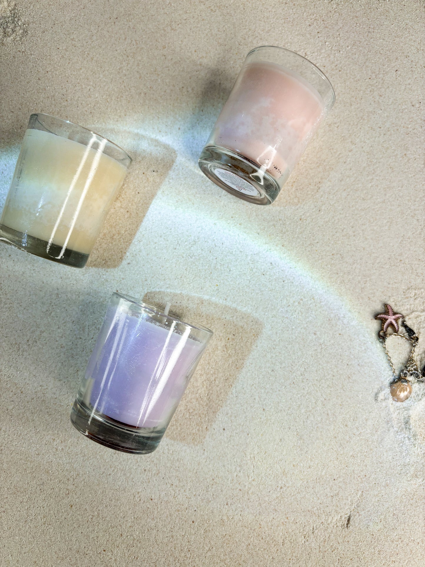 White Sage 100% Natural Soy Wax Votive Candles – Set of 3 Glass Jars
