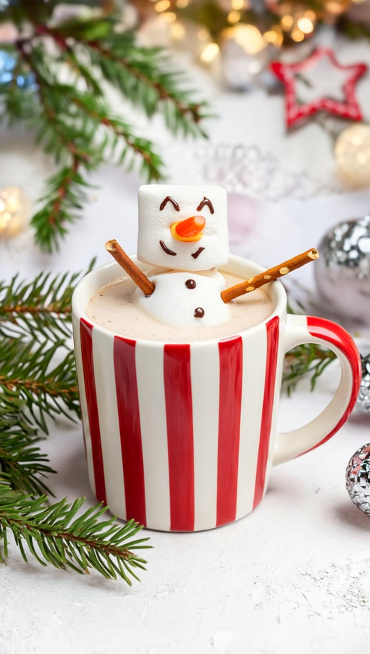 Classic Red Stripe Ceramic Mug – Holiday Hot Chocolate & Coffee Cup