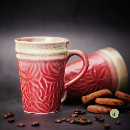 Embossed Pottery Tall Mug (250 ml)