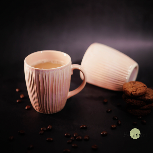 Handcrafted Glossy Pink Mug (300 ml)