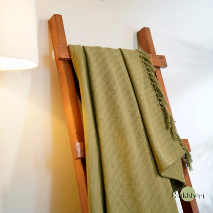 Green Luxury Knit Throw