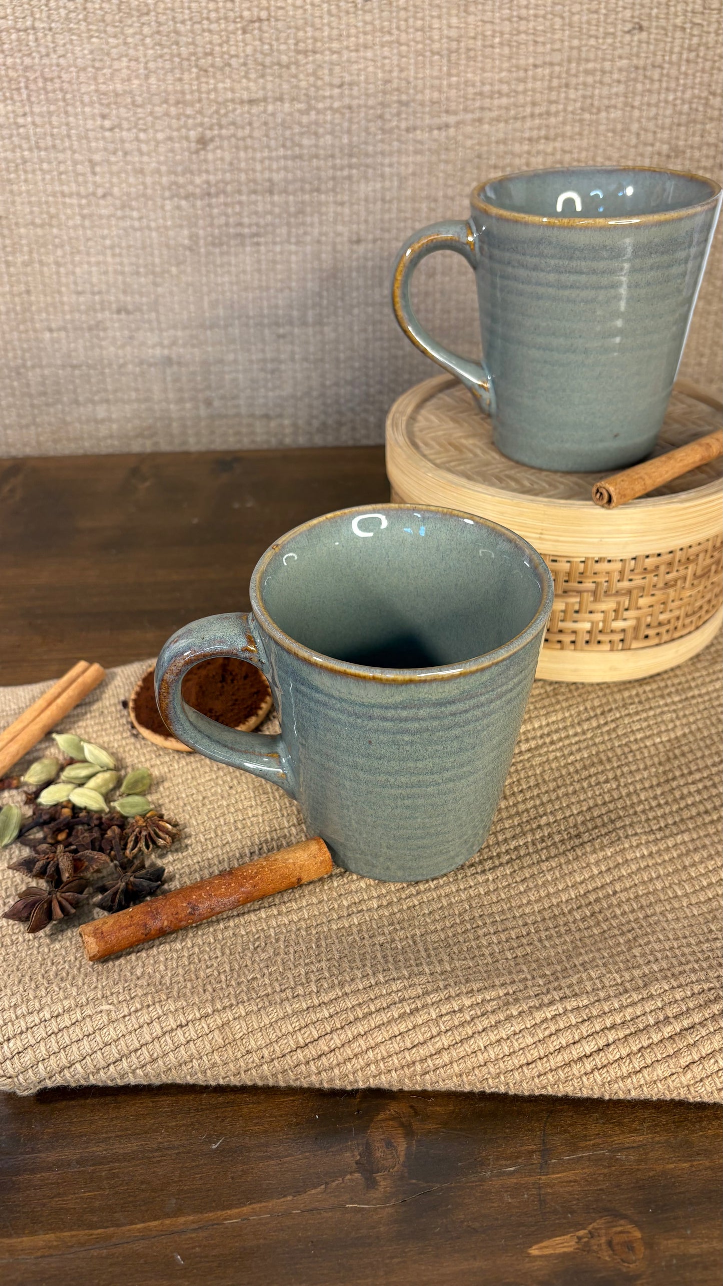 Olive Serenity Mug – Handcrafted Ceramic Green Coffee & Tea Cup