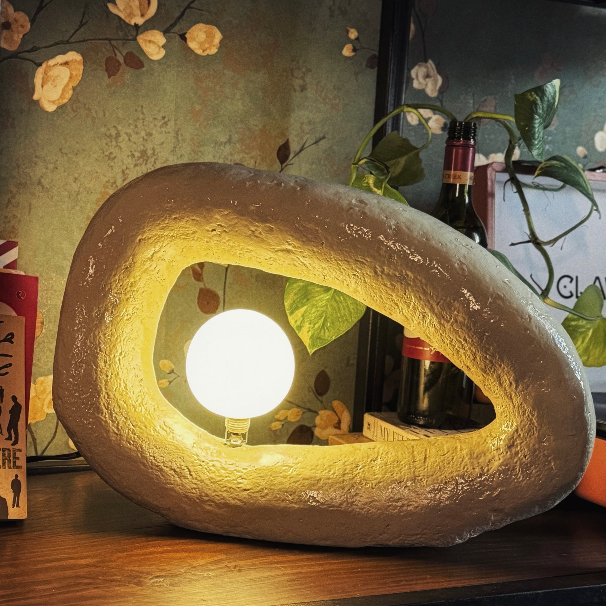Modern arch table lamp minimalist design — warm ambient bedroom lamp by Pankhhari Tricity