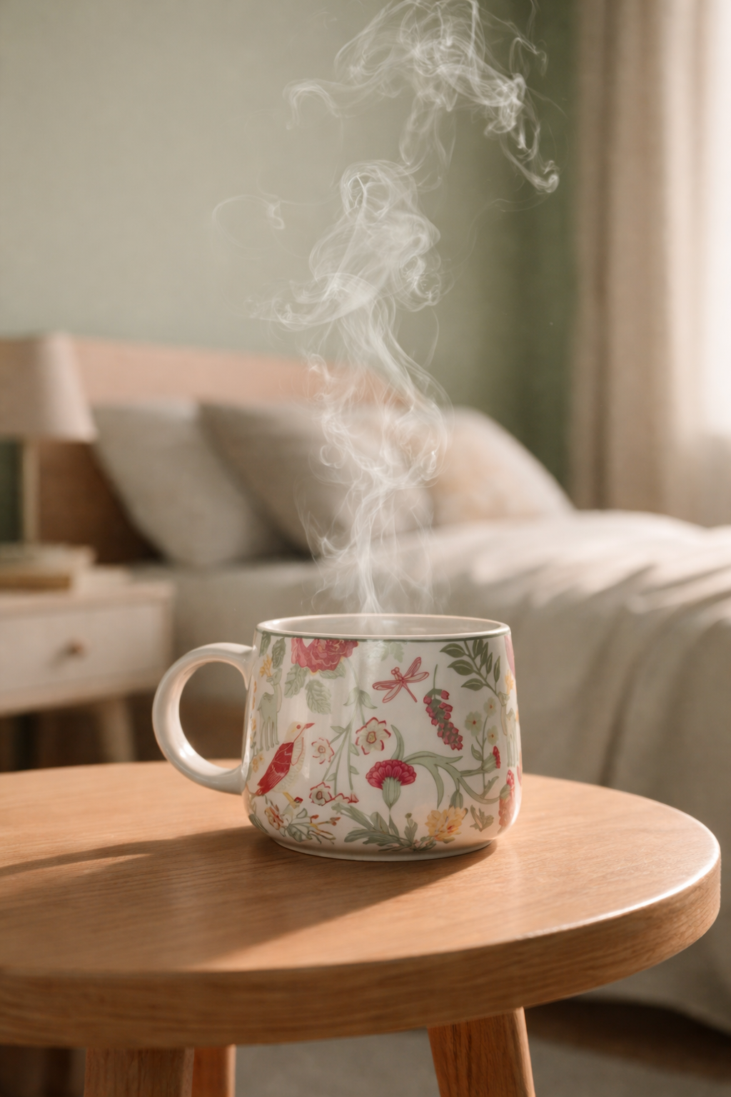 Baggecha handcrafted floral ceramic cup with garden-inspired design – artisan coffee cup by Pankhhari India